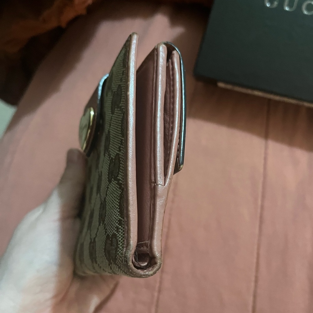 Gucci canvas wallet pink leather heart with box - Picture 14 of 16